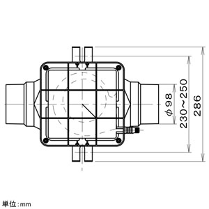 パナソニック 中間ダクトファン サニタリー用 BL認定品 パイプ径φ100mm 風圧式シャッター付 中間ダクトファン サニタリー用 BL認定品 パイプ径φ100mm 風圧式シャッター付 FY-12DZC1BL 画像3