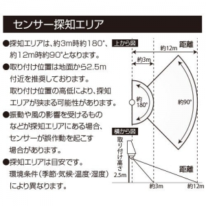 大進 【在庫限り】LEDソーラーセンサーライト1灯式 300lm LEDソーラーセンサーライト1灯式 300lm DLS-7T100 画像3