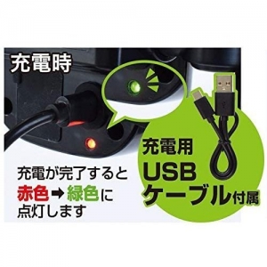 大進 LED充電式センサーライト2灯式 300lm LED充電式センサーライト2灯式 300lm DLC-1T200 画像2