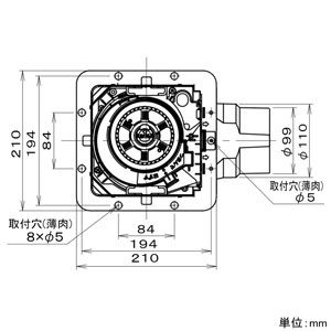 パナソニック 天井埋込形換気扇 ルーバー別売タイプ 埋込寸法□177mm パイプ径φ100mm 風圧式高気密シャッター付 天井埋込形換気扇 ルーバー別売タイプ 埋込寸法□177mm パイプ径φ100mm 風圧式高気密シャッター付 FY-17JDK8 画像3