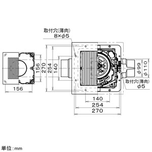 パナソニック 天井埋込形換気扇 ルーバーセットタイプ 2室用 埋込寸法□240mm パイプ径φ100mm 風圧式高気密シャッター付 天井埋込形換気扇 ルーバーセットタイプ 2室用 埋込寸法□240mm パイプ径φ100mm 風圧式高気密シャッター付 FY-24CPS8 画像3