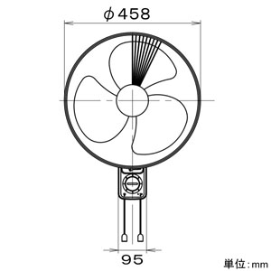 パナソニック 【限定特価】壁掛扇 羽根径φ40cm 首振り機能付 電源コード長2m グレー 壁掛扇 羽根径φ40cm 首振り機能付 電源コード長2m グレー F-G401P-H 画像2