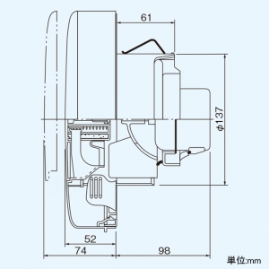 TOSHIBA(東芝) 換気扇 パイプ用ファン 圧力形 VFP-12XGS4 VFP12XGS4