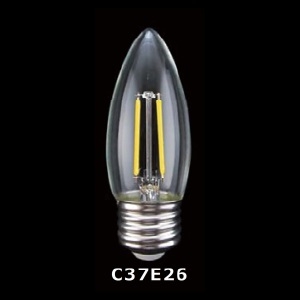 東西電気産業 【ケース販売特価 25個セット】C37形フィラメントLED E26 25W相当 TZC37E26C-2-100/21_set