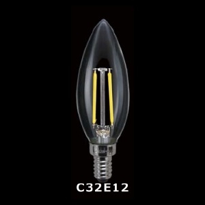 東西電気産業 【ケース販売特価 25個セット】C32形フィラメントLED E12 40W相当 TZC32E12SC-4-100/21_set