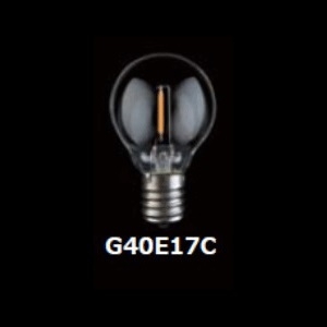 東西電気産業 【ケース販売特価 25個セット】G40形フィラメントLED E17 クリア TZG40E17C-0.8-110/21_set