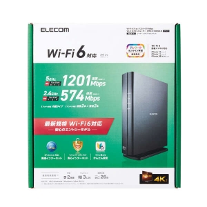 ELECOM Wi-Fi 6(11ax) 1201+574Mbps Wi-Fi ギガビットルーター Wi-Fi 6(11ax) 1201+574Mbps Wi-Fi ギガビットルーター WRC-X1800GS-B 画像2