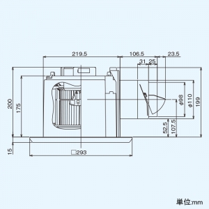 日本キヤリア(東芝) ダクト用換気扇 ≪ツインエアロファン≫ ルーバーセットタイプ 低騒音形 DCモータータイプ スタンダード格子タイプ サニタリー用 プラスチックボディ 接続ダクトφ100mm 埋込寸法225mm角 ダクト用換気扇 ≪ツインエアロファン≫ ルーバーセットタイプ 低騒音形 DCモータータイプ スタンダード格子タイプ サニタリー用 プラスチックボディ 接続ダクトφ100mm 埋込寸法225mm角 DVF-TD14CLD 画像2