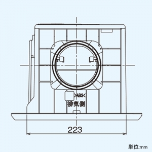 日本キヤリア(東芝) ダクト用換気扇 ≪ツインエアロファン≫ ルーバーセットタイプ 低騒音形 大風量形 スタンダード格子タイプ サニタリー用 プラスチックボディ 接続ダクトφ100mm 埋込寸法225mm角 ダクト用換気扇 ≪ツインエアロファン≫ ルーバーセットタイプ 低騒音形 大風量形 スタンダード格子タイプ サニタリー用 プラスチックボディ 接続ダクトφ100mm 埋込寸法225mm角 DVF-T14CLQ 画像3