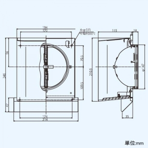 DV-202SDPU (東芝)｜Q-hiファン用 適用部材｜換気扇｜電材堂【公式】