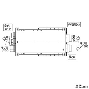 パナソニック 熱交換気ユニット カセット形 微小粒子用フィルター搭載 パイプ径φ100・φ50mm 熱交換気ユニット カセット形 微小粒子用フィルター搭載 パイプ径φ100・φ50mm FY-14VBD2ACL 画像2