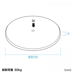 サンワサプライ 回転台 回転台 CR-15KN 画像3