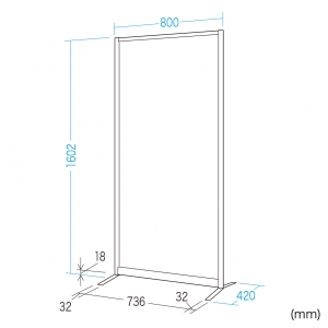 サンワサプライ 【生産完了品】パーティション パーティション SPT-0816SVCL 画像2