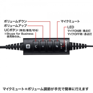 サンワサプライ ノイズキャンセリングマイク付きUSBヘッドセット ノイズキャンセリングマイク付きUSBヘッドセット MM-HSU14ANC 画像4