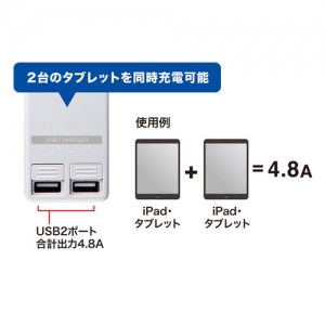 サンワサプライ USBシャッター付きタップ USBシャッター付きタップ TAP-B110USH-3W 画像3