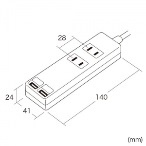 サンワサプライ USBシャッター付きタップ USBシャッター付きタップ TAP-B110USH-3W 画像5