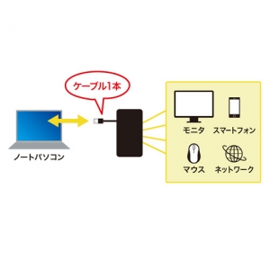 サンワサプライ 【限定特価】USB3.2 Gen1モバイル ドッキングステーション USB3.2 Gen1モバイル ドッキングステーション USB-3H131BK 画像4