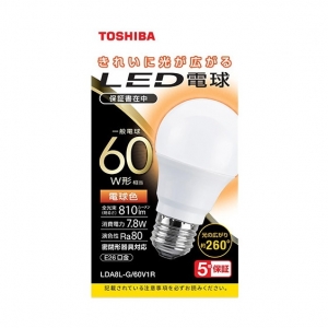 LDA8L-G/60V1R (東芝)｜60W形相当(全光束810lm以上)｜LED電球｜電材堂【公式】