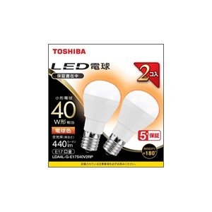 LDA4L-G-E17S40V2RP (東芝)｜電球色相当｜LED電球｜電材堂【公式】