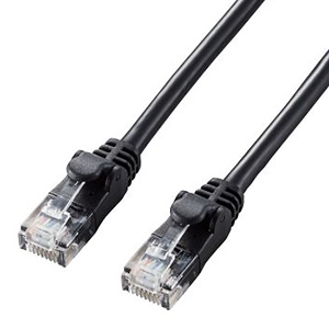 ELECOM LANケーブル ソフトタイプ CAT6A準拠 ヨリ線 長さ10m ブラック LD-GPAY/BK10