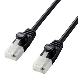 ELECOM LANケーブル ソフトタイプ CAT6A準拠 ヨリ線 ツメ折れ防止タイプ 長さ2m ブラック LD-GPAYT/BK20