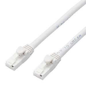 ELECOM LANケーブル スタンダードタイプ CAT6A対応 ヨリ線 ツメ折れ防止タイプ 環境配慮パッケージ 長さ1m ホワイト LD-GPAT/WH1/RS