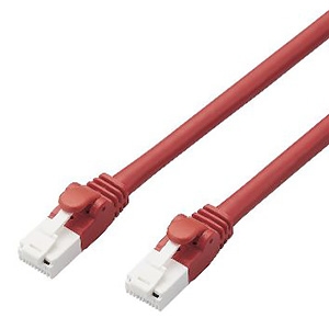 ELECOM LANケーブル スタンダードタイプ CAT6A対応 ヨリ線 ツメ折れ防止タイプ 環境配慮パッケージ 長さ1m レッド LD-GPAT/RD1/RS