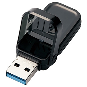 ELECOM フリップキャップ式USBメモリー USB3.1Gen1対応 128GB ブラック MF-FCU3128GBK