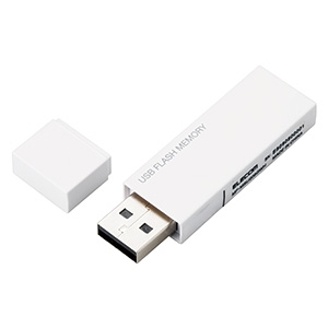 ELECOM キャップ式USBメモリー USB2.0対応 64GB ホワイト MF-MSU2B64GWH