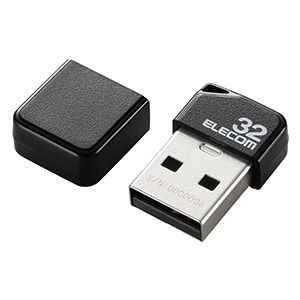 ELECOM キャップ式小型USBメモリ USB2.0対応 32GB ブラック MF-SU2B32GBK