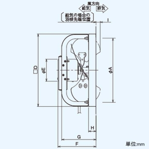 日本キヤリア(東芝) 有圧換気扇 産業用換気扇 低騒音タイプ 給気運転可能 単相100V用 羽根径20cm 埋込寸法260mm角 極数4P 公称出力15W 有圧換気扇 産業用換気扇 低騒音タイプ 給気運転可能 単相100V用 羽根径20cm 埋込寸法260mm角 極数4P 公称出力15W VP-204SNX1 画像3