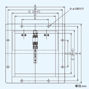 日本キヤリア(東芝) 防火ダンパー付ウェザーカバー 有圧換気扇用 鋼板製 45cm・50cm用 産業用換気扇別売部品 防火ダンパー付ウェザーカバー 有圧換気扇用 鋼板製 45cm・50cm用 産業用換気扇別売部品 C-50DP2 画像2