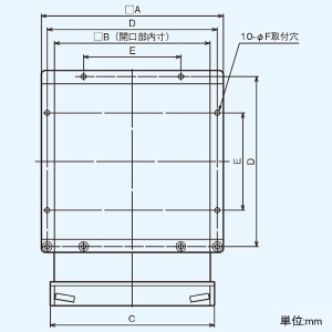 日本キヤリア(東芝) 給排気形ウェザーカバー 有圧換気扇用 ステンレス製 35cm用 産業用換気扇別売部品 給排気形ウェザーカバー 有圧換気扇用 ステンレス製 35cm用 産業用換気扇別売部品 C-35SPU 画像2