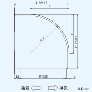 日本キヤリア(東芝) ウェザーカバー インテリア有圧換気扇・有圧換気扇ステンレス形用 ステンレス製 40cm用 産業用換気扇別売部品 ウェザーカバー インテリア有圧換気扇・有圧換気扇ステンレス形用 ステンレス製 40cm用 産業用換気扇別売部品 C-40SPA2 画像3