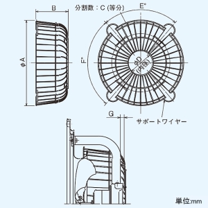 東芝 TOSHIBA 産業用換気扇別売部品有圧換気扇ステンレス形用保護