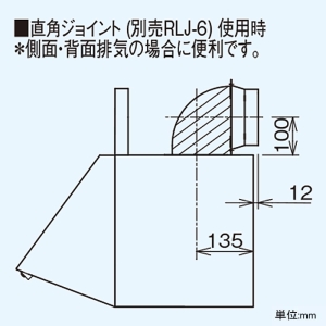 TOSHIBA 東芝 換気扇VFR-74LJP(K)※深形レンジフードファン 三分割構造