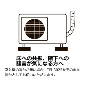 タツフト 【在庫限り品】エアコン室外機用 防振・防音ゴムマット 防振防音 あしあげ隊シリーズ 4個入り エアコン室外機用 防振・防音ゴムマット 防振防音 あしあげ隊シリーズ 4個入り TFi-3025 画像3