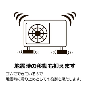 タツフト 【在庫限り品】エアコン室外機用 防振・防音ゴムマット 防振防音 あしあげ隊シリーズ 4個入り エアコン室外機用 防振・防音ゴムマット 防振防音 あしあげ隊シリーズ 4個入り TFi-3025 画像4