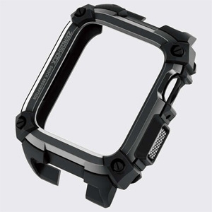 ELECOM ZEROSHOCKケース Apple Watch SE・6・5・4(40mm)用 デュアルストラクチャー(2重構造) ブラック AW-44CSZEROBK