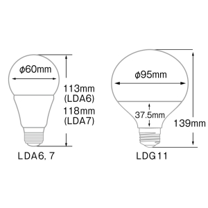 ALEG 養鶏場用 防水防塵調光LEDランプ 40W型 昼白色 ALEG Waterproof Lamp series 養鶏場用 防水防塵調光LEDランプ 40W型 昼白色 ALEG Waterproof Lamp series LDA7NGD60W 画像2