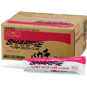 シャープ化学 シーリング剤 シャーピー ヘンセイシリコーンMパウチ グレー 330ml 20本入り SHARPIE-M-P-G_set