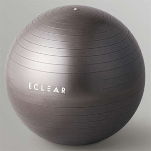 ELECOM バランスボール ≪ECLEAR SPORTS≫ 直径約55cm 高耐久タイプ 耐荷重500kg 専用ポンプ付 ブラック HCF-BB55BK