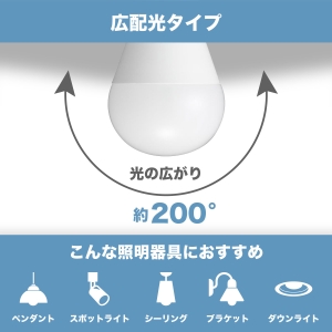 電材堂 【生産完了品】LED電球 一般電球形 100W相当 広配光 昼光色 ホワイトタイプ 口金E26 LED電球 一般電球形 100W相当 広配光 昼光色 ホワイトタイプ 口金E26 LDA14DGDNZ2 画像2