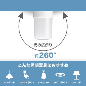 電材堂 【販売終了】LED電球 T形 60W形相当 電球色 ホワイトタイプ 口金E26 LED電球 T形 60W形相当 電球色 ホワイトタイプ 口金E26 LDT8LGDNZ2 画像2