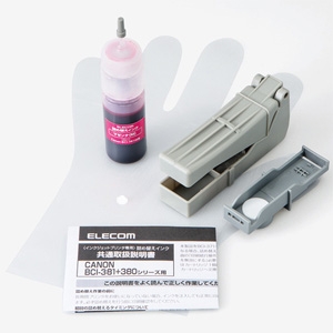 ELECOM 詰め替えインク キヤノン専用 BCI-381M用 染料 マゼンタ 約4回分 内容量30ml 専用工具付 THC-381M4