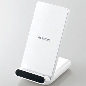 ELECOM ワイヤレス充電器 Qi規格対応 スタンドタイプ 縦・横置き対応 最大5W 長さ100cmケーブル付 ホワイト W-QS05WH