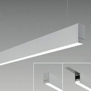 LEDラインベースライト 《ARCHI TRACE》 ボルト取付専用 吊下形・下配光 連結(端部) 調光タイプ L1800mm 温白色  LZY-93245AS