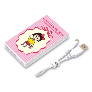 PGA 【生産完了品】ちびまる子ちゃん 5000mAh モバイルバッテリー [まる子 ギンガム] PG-LBJ50AMRK01PK