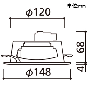 OD361005RG (オーデリック)｜ダウンライト φ125｜住宅用照明器具｜電材