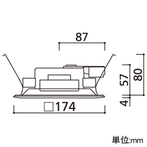 オーデリック LEDダウンライト 角型 R15 クラス2 高気密SB形 白熱灯器具100Wクラス LED電球フラット形 口金GX53-1 電球色〜昼光色 Bluetooth&reg;調光・調色 拡散配光 埋込穴□150 オフホワイト LEDダウンライト 角型 R15 クラス2 高気密SB形 白熱灯器具100Wクラス LED電球フラット形 口金GX53-1 電球色〜昼光色 Bluetooth&reg;調光・調色 拡散配光 埋込穴□150 オフホワイト OD361337BCR 画像2